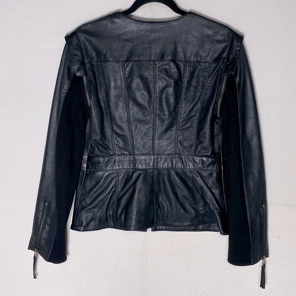 Bano eeMee Black Genuine Leather Jacket 6 - Picture 2 of 15